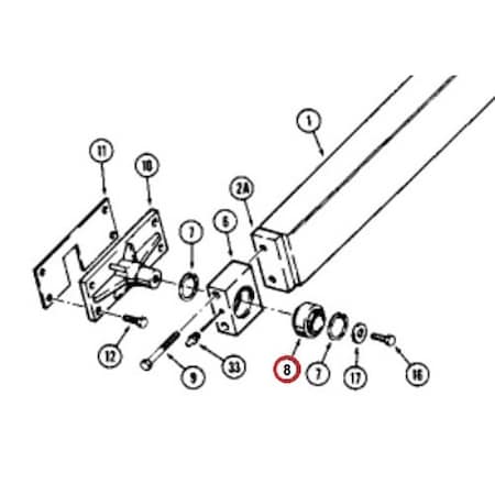 Aftermarket Self Aligning Beam Assembly Bushing Fits Case 1150B 1150C D51018
